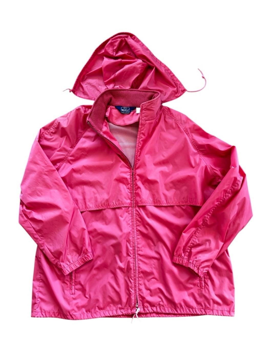 Vintage Woolrich Womens Pink Windbreaker X-Large Rain Jacket Removable Hood XL